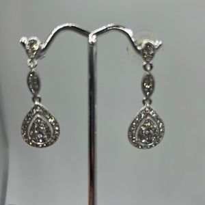 Drop rhinestones evening earrings